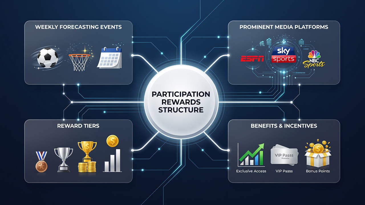 Inside the Structure of Participation Rewards for Weekly Sports Forecasting Events on Prominent Media Platforms